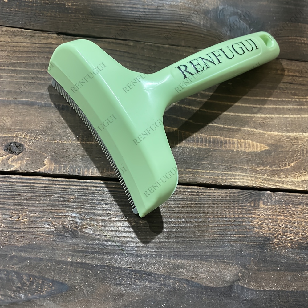 TEMU 1pc Renfugui Horse Deshedding Brush Suitable For Horses & Ponies, Heavy-duty Winter Coat Remover Tool With Ergonomic Handle, Professional