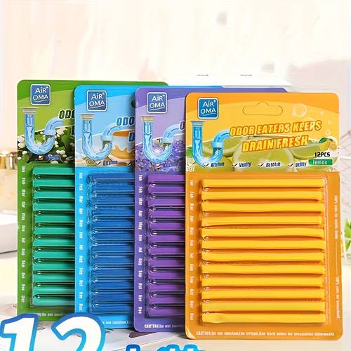 household 12pcs drain cleaning sticks for kitchen and bathroom sinks bathtubs and prevents clogs