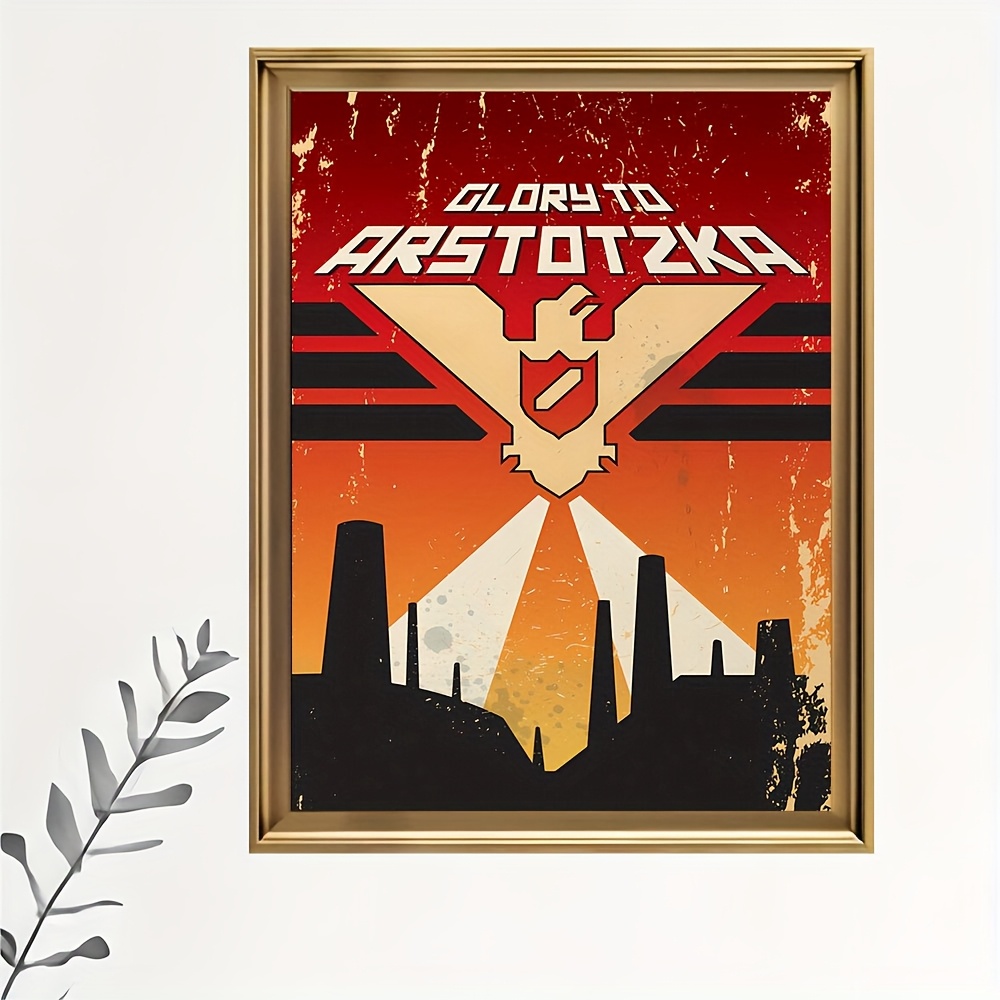 papers please arstotzka icon - frameless canvas wall art print, decorative  poster for living room, bedroom, office, cafe - perfect festival gift, room  decor | Shop On Temu And Start Saving | Temu Switzerland, image size:1000x1000