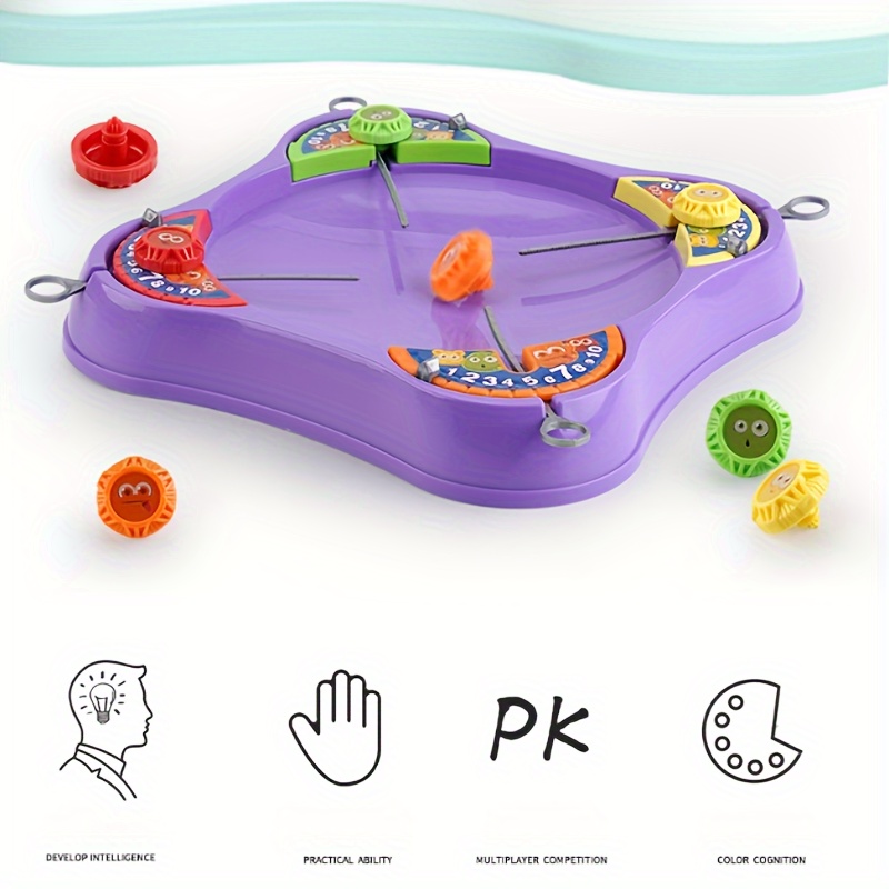 kids gyroscopes set 4 player interactive spinning tops game for children ages 3 6 educational toy for color recognition intelligence development ideal for gifts details 2