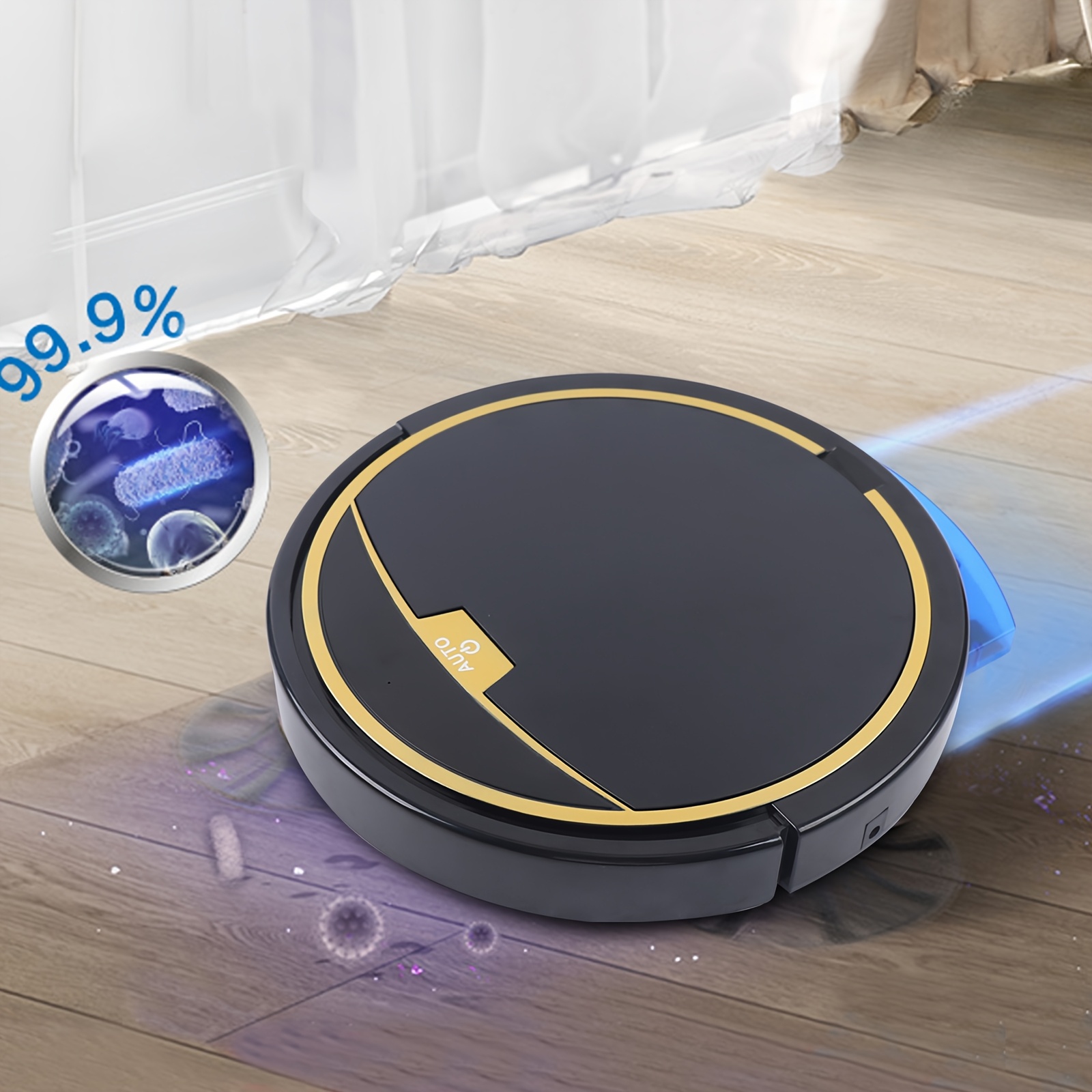 

Rechargeable 15w Robot Vacuum Cleaner Microfiber Mop Floor Sweeper