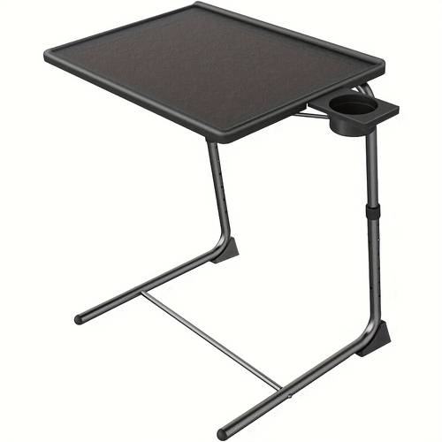 adjustable tv tray table portable foldable bedside sofa table with 6 height settings 3 tilt durable construction space saving design ideal for tv viewing