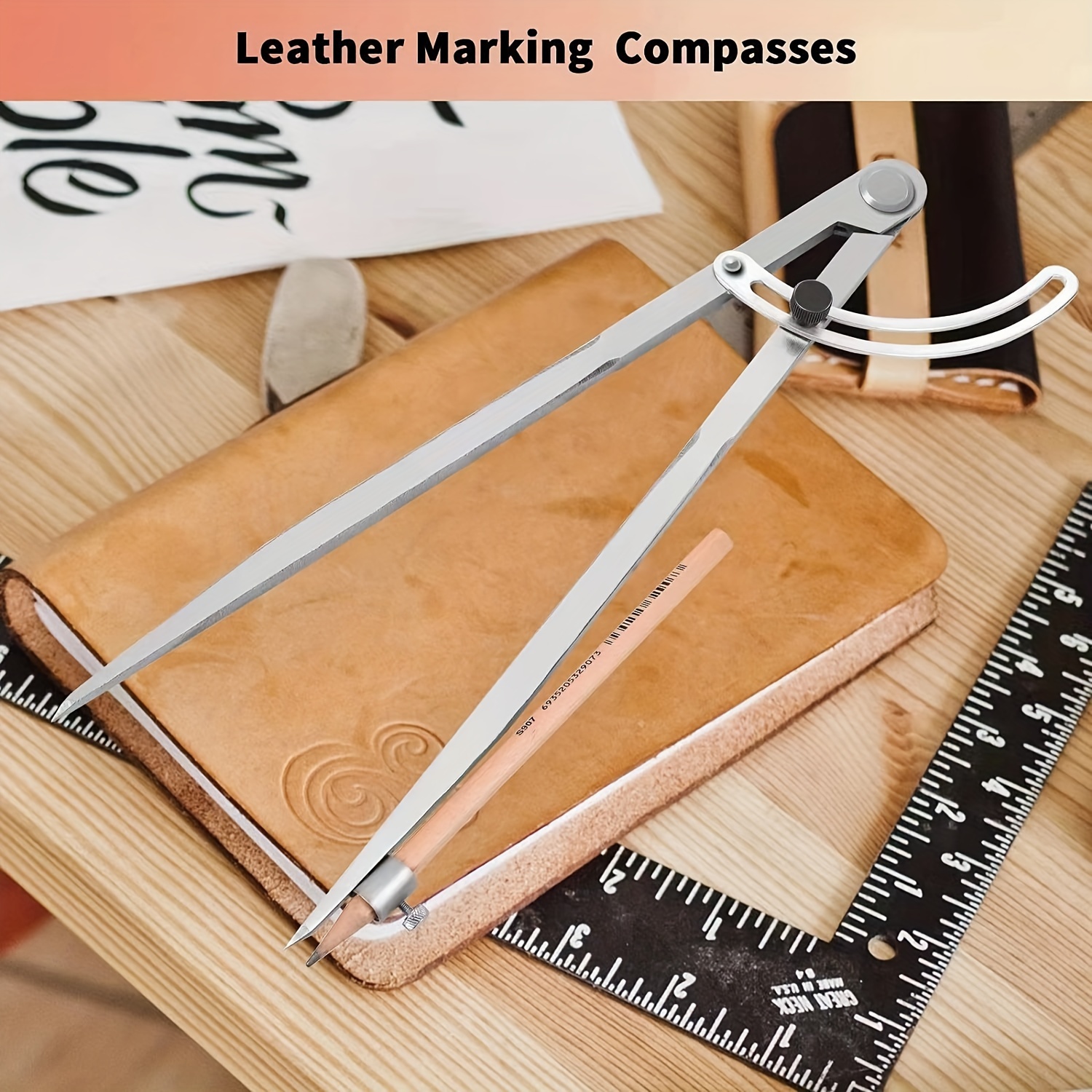 

12 Inch Compass With Wing, 8 Inch Compass With Wing, Compass For Geometry, Compass Drawing Tool, Woodworking Compass, Pencil Compass For Carpenter, Drafting, Drawing Compass