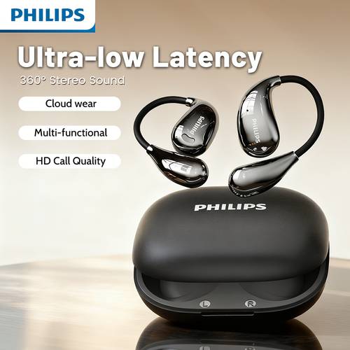 item picture philips wireless headphones tat2769 with usb c charging portable headphones high fidelity stereo sports wireless headphones open top headphones active noise cancellation suitable for running