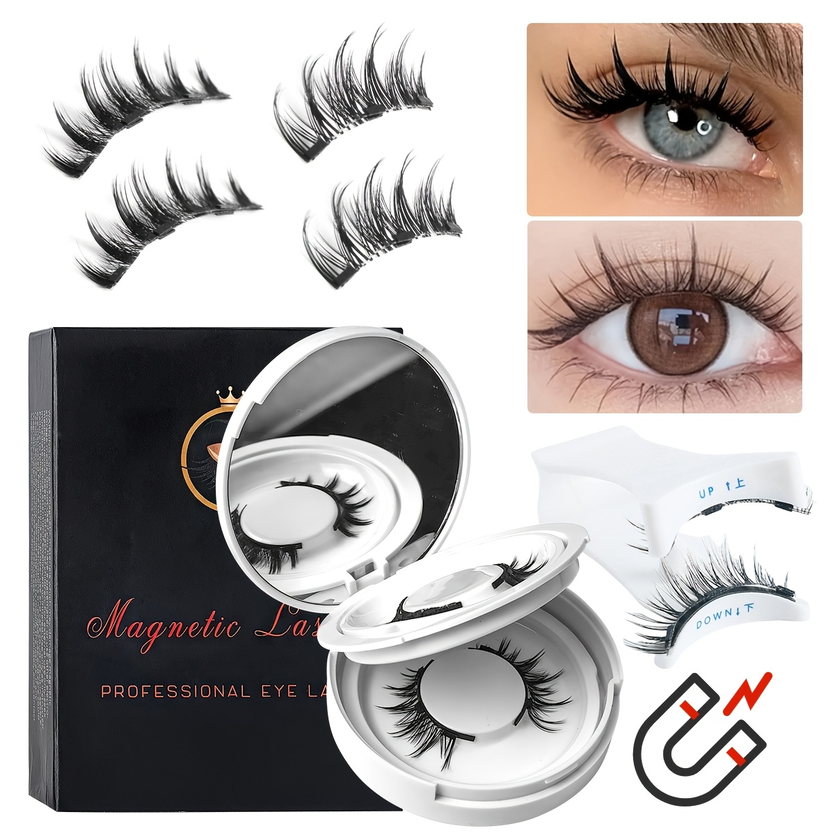 

Of Magnetic Eyelash With Double Layer And Magnetic Eyelash Holders 7-12mm Transparent Stems Magnetic Eyelashes Style And Remove Reusable Christmas Makeup Tools