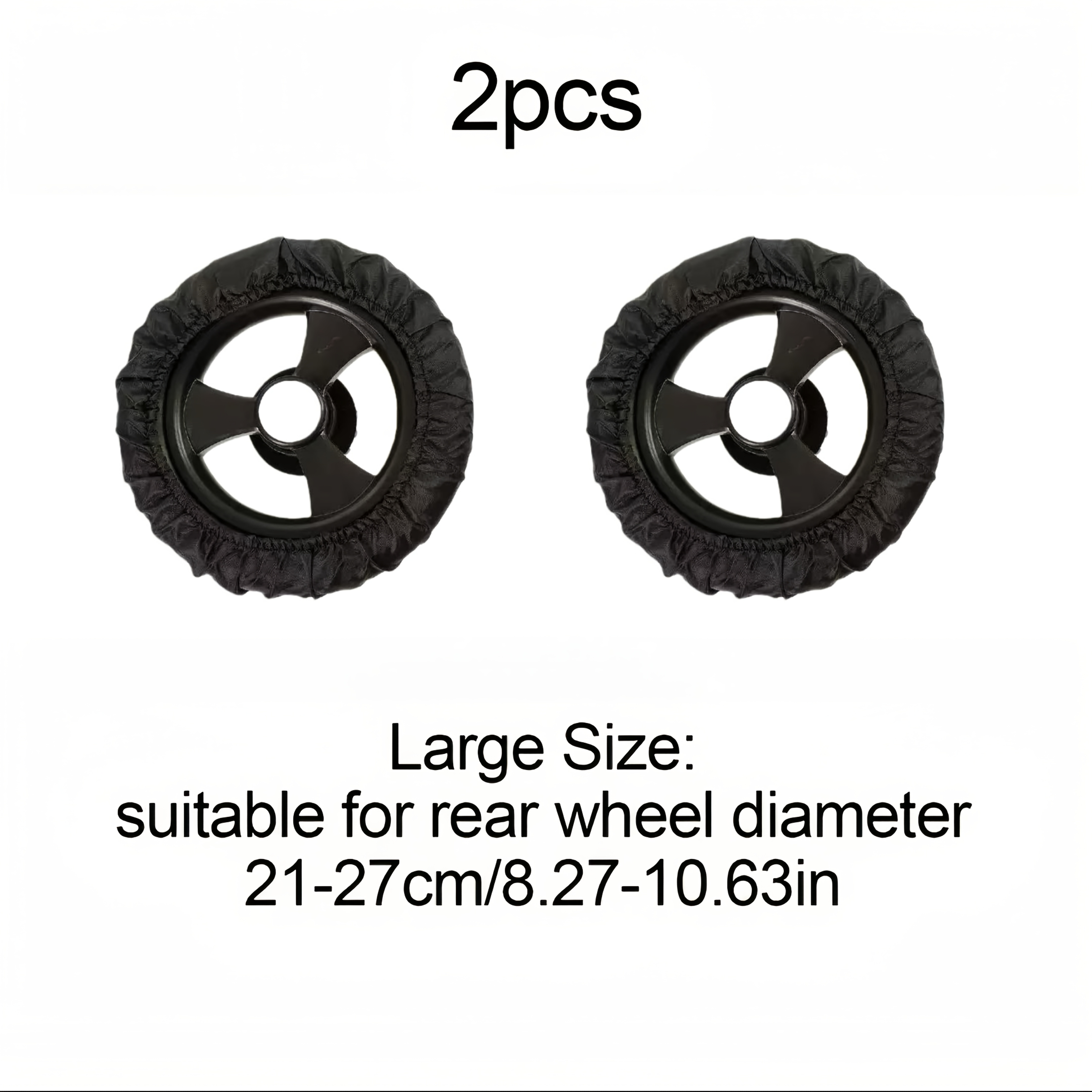 TEMU 2pcs Stroller Wheel Dust Covers, Suitable For Most Strollers, Wheel Protection Covers, Indoor Use, Prevent Floor Dirtiness When Going Out, Keep
