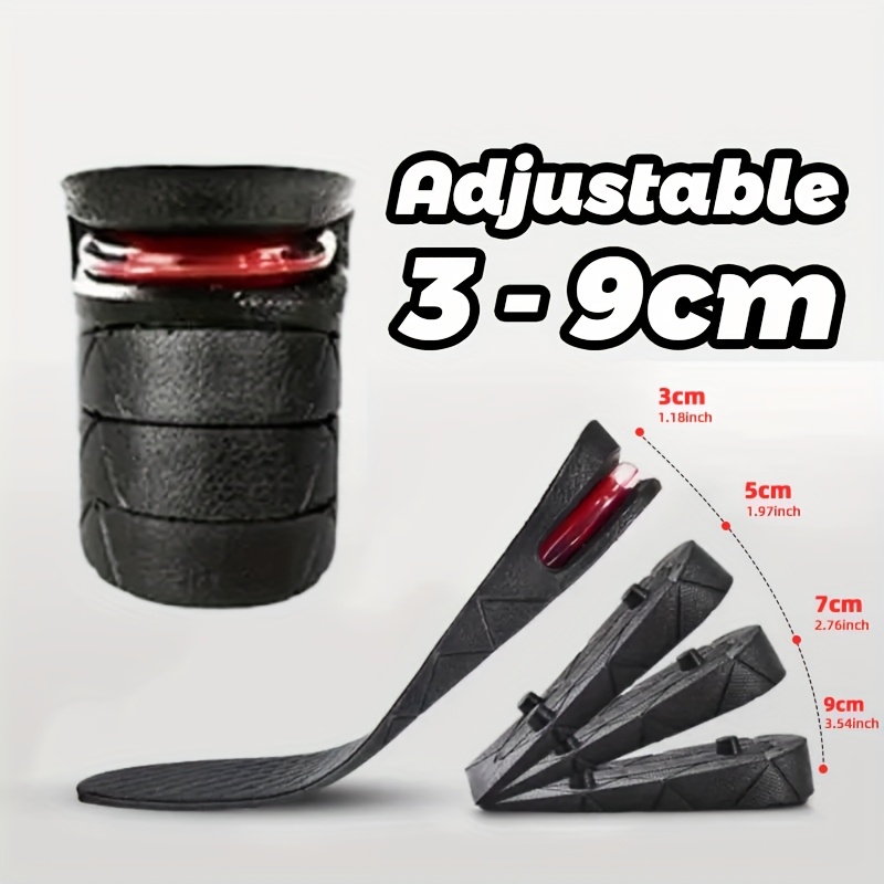 TEMU Semelle intérieure invisible réglable en hauteur 3-9Cm - Coussin absorbant pour talon de chaussure plus haut
