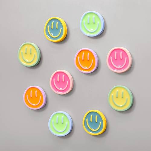 10pcs colorful face fridge magnets cute decorative for kitchen office whiteboards lockers dishwashers christmas mothers day magnets for fridge
