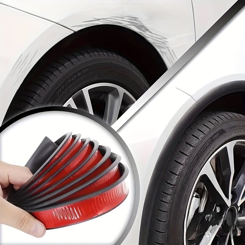 

1pc Universal Self-adhesive Pvc Car Wheel Eyebrow Bumper, Front Placement Anti-collision -resistant Wheel Arch Trim Strip For Automobiles