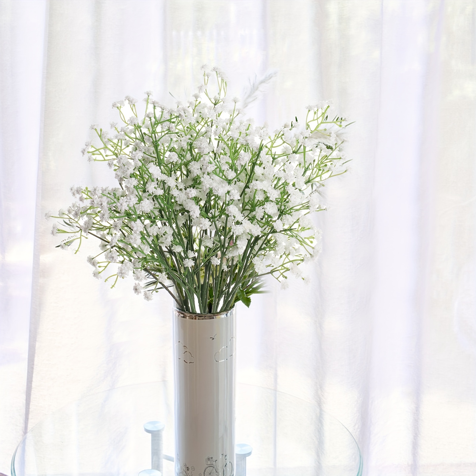 

Baby Breath/gypsophila Artificial Fake Silk Plants Wedding Party Decoration Real Touch Flowers Diy Home Garden (white)