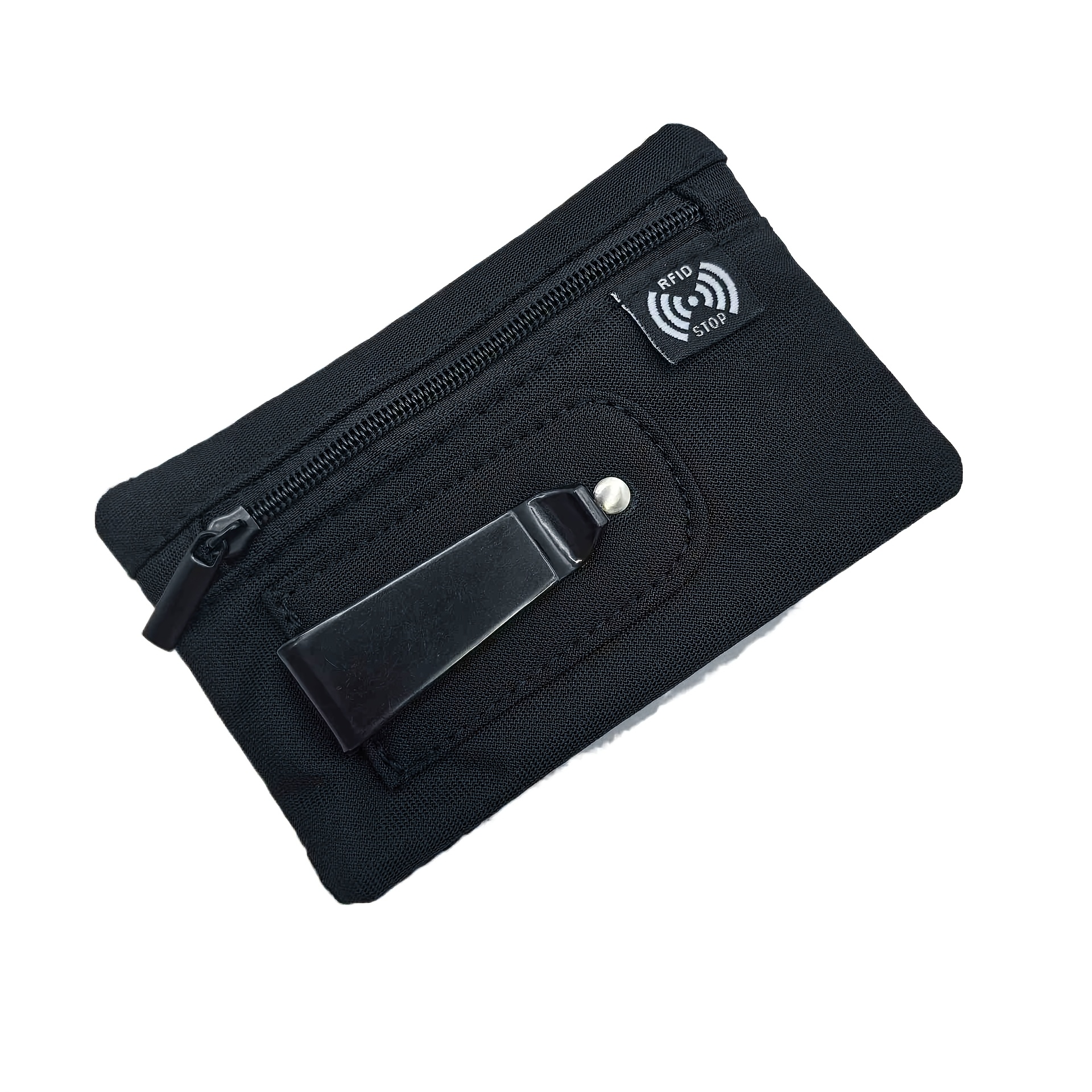 TEMU Men's Rfid Anti-theft Wallet Card Holder Ultra-thin Nylon Coin Purse Bank Card Anti-magnetic Card Holder