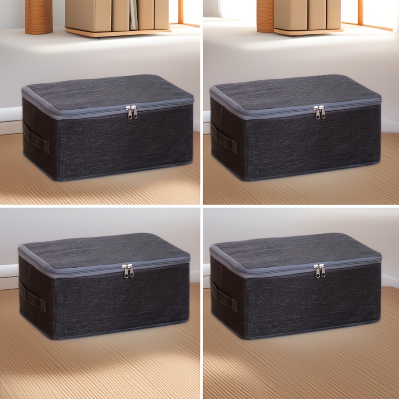 ZGV 4pcs Stackable Under-Bed Storage Boxes