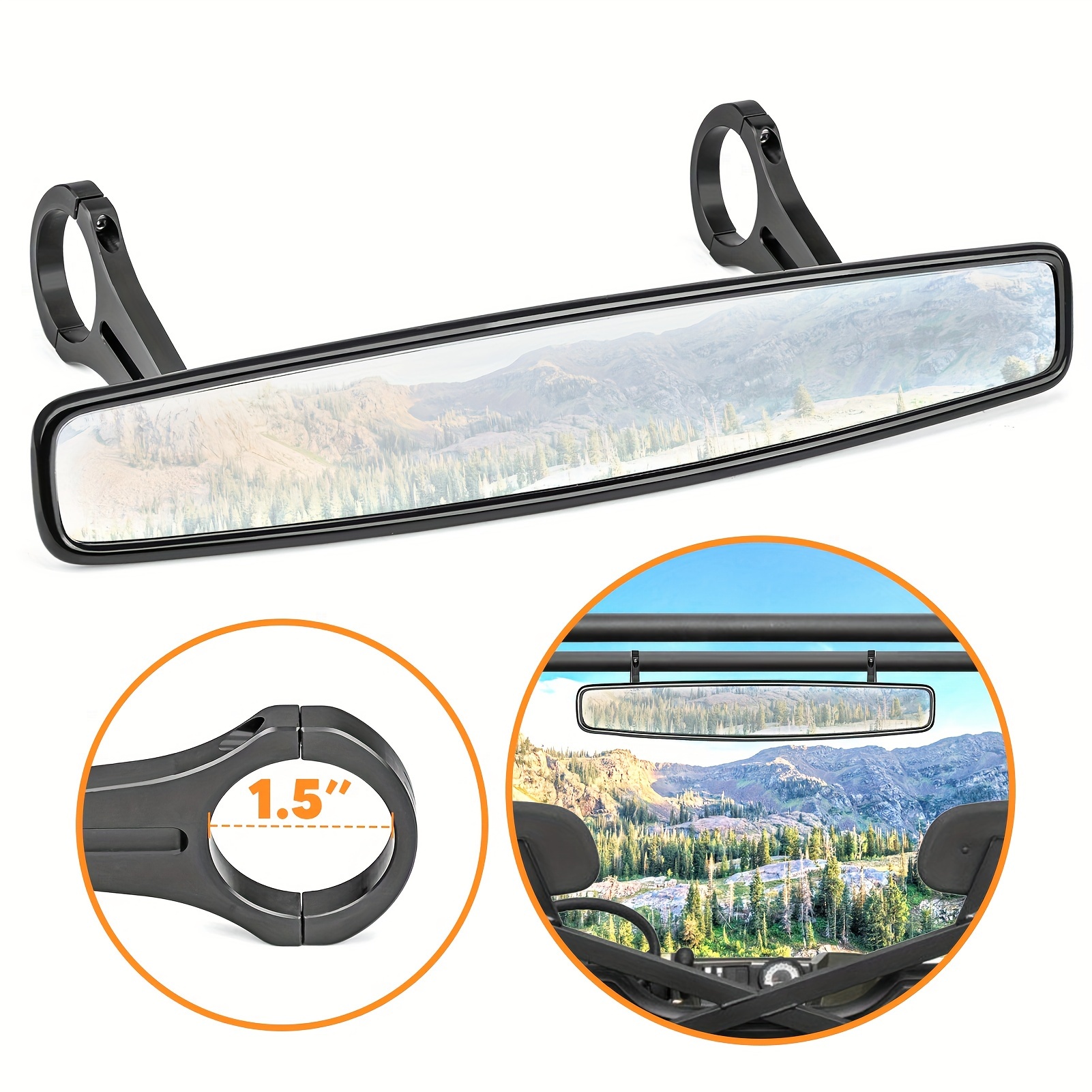 

Weisen Universal Utv 1.5"/1.75" Center Rear View Mirror For Can Am Maverick X3 For Rzr 800 900 1000/honda/kawasaki Accessories