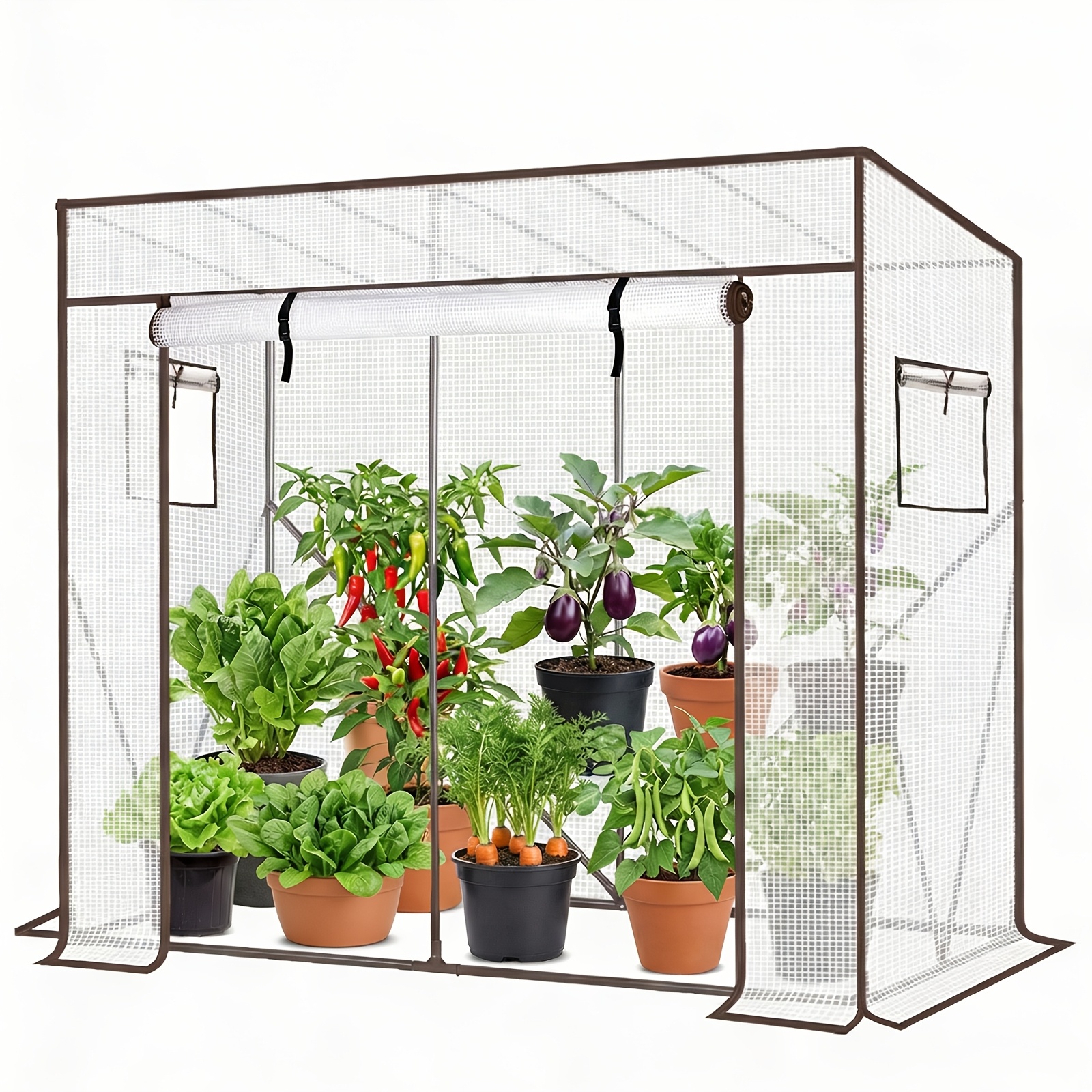 E-shop Gewächshausfolie Gewächshaus 200x170x77cm, Balkon-Tomatengewächshaus, stabiles Tomatenhaus, kleines Gewächshaus für Balkon Außenbereich - ,