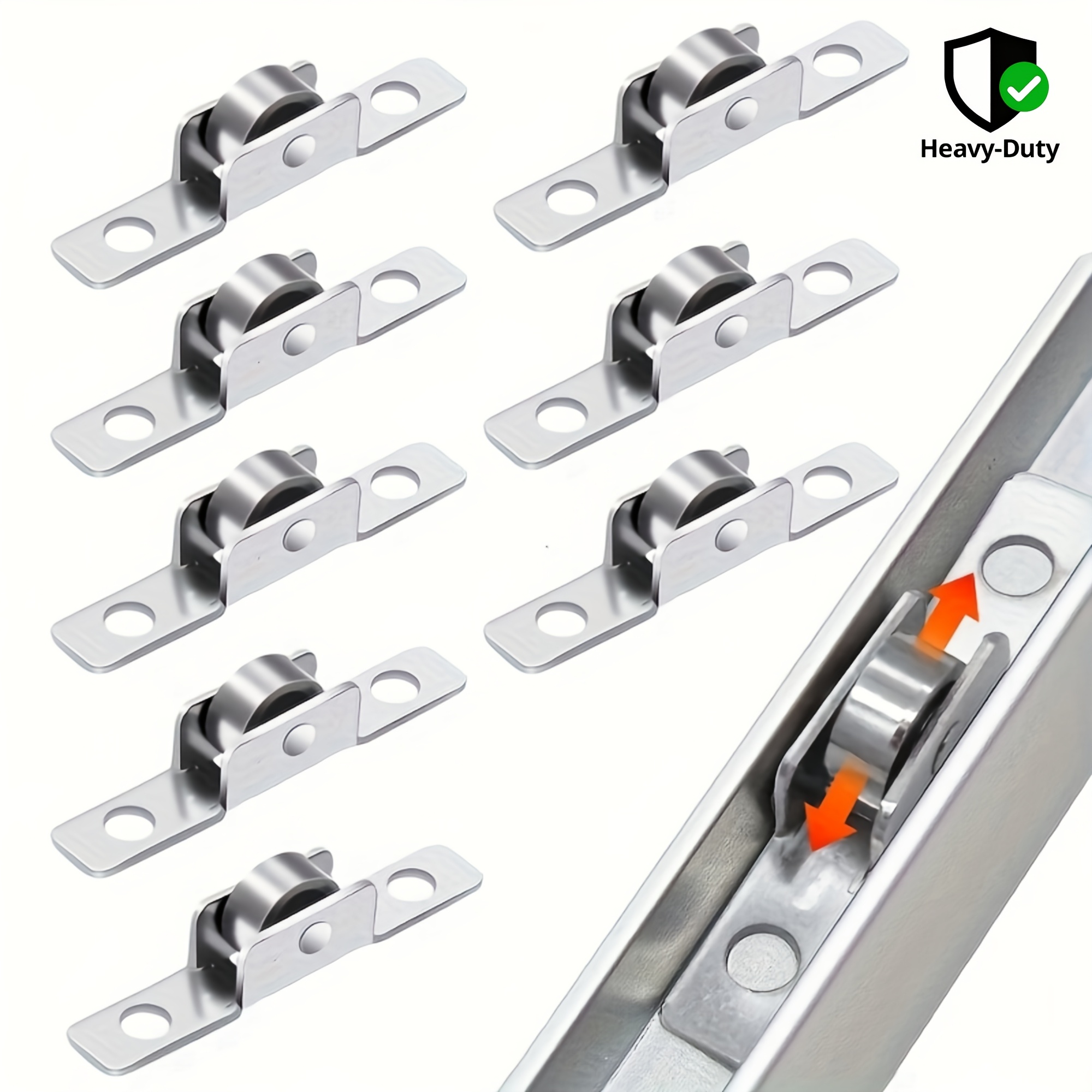 TEMU Universal Silent Wheels Made Of Metal, Specifically Designed For Sliding Rollers On Windows, Cabinets, Sliding Doors, And Screen Doors -