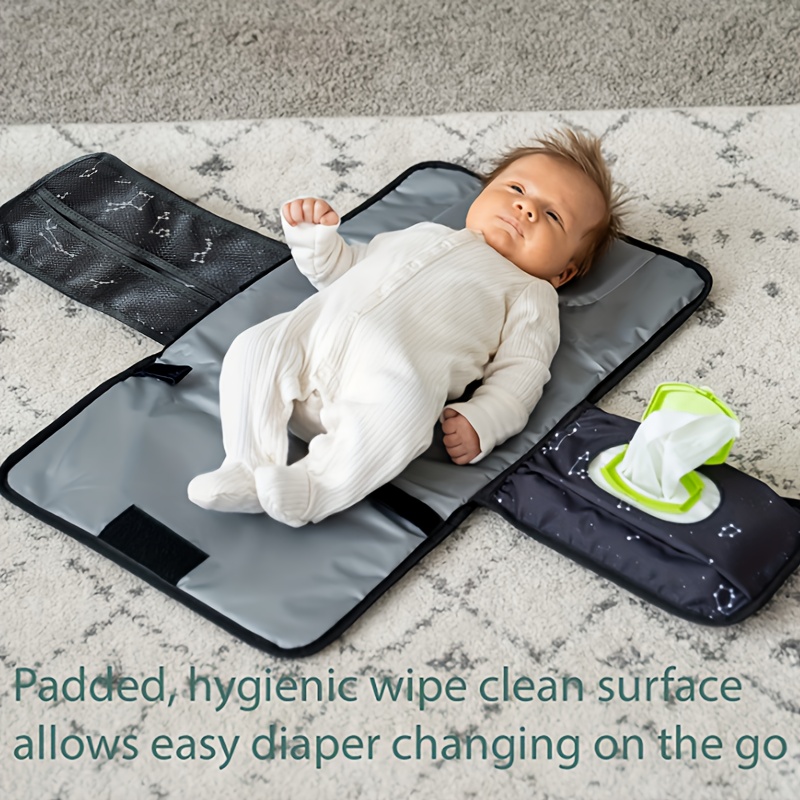 Portable Diaper Changing Pad with Tissue Storage Bag
