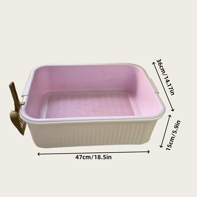 open style double layer large cat litter box anti splash and deodorizing   litter and is easy to   supplies Product details 4