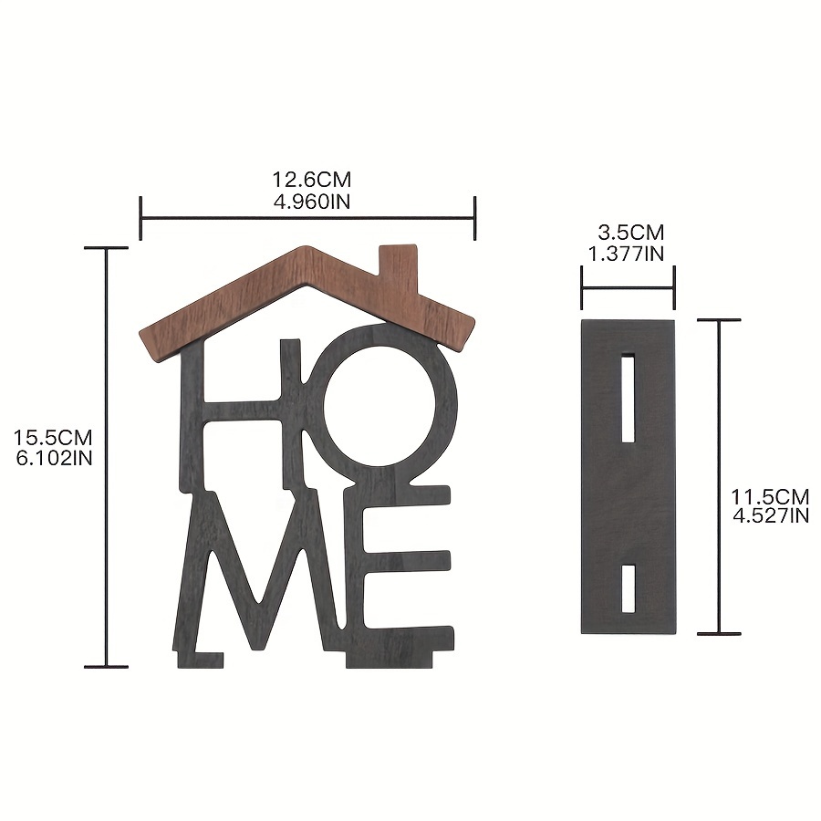 Image of Wooden 'home' Desktop Decor - Perfect For Thanksgiving & Ramadan, Versatile Living Room Accent, Home Decor
