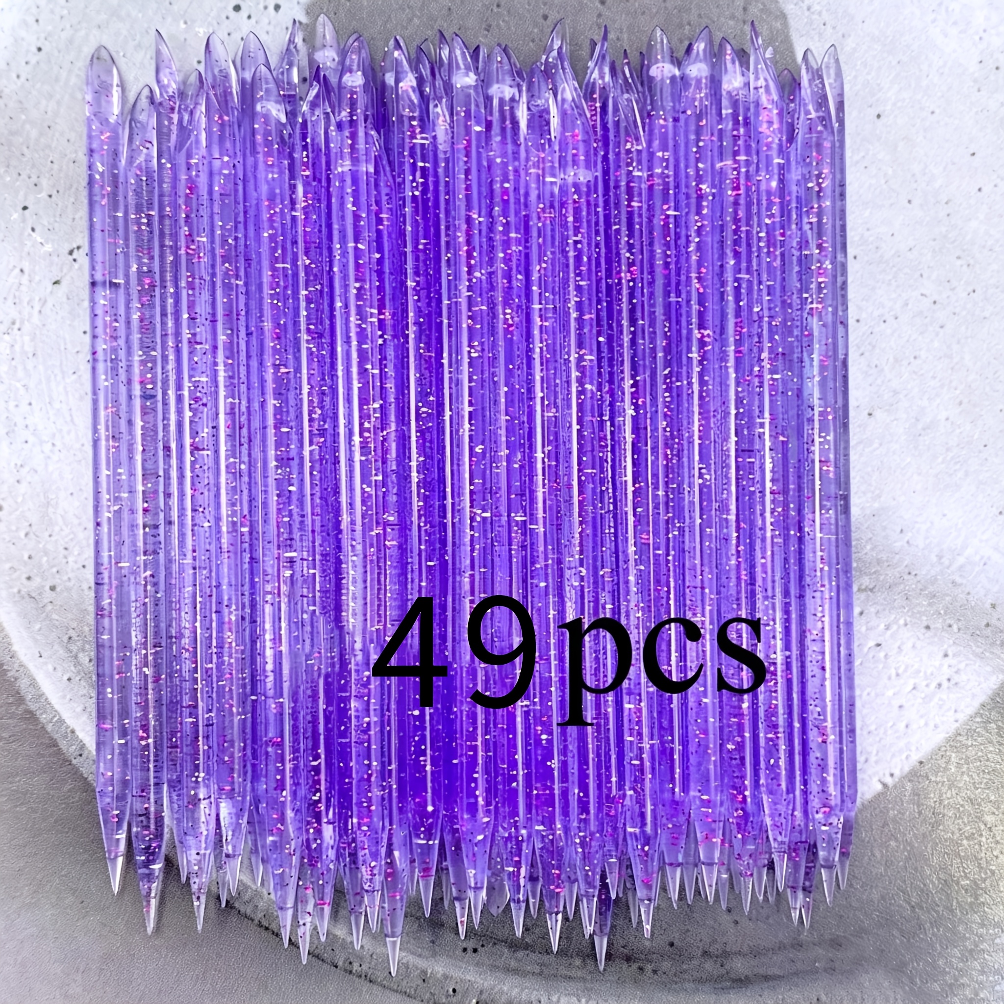 TEMU Outil à cuticules réutilisable à double extrémité avec repousse-peaux et embout à repousser les ongles - Applicateur bâton à paillettes à double