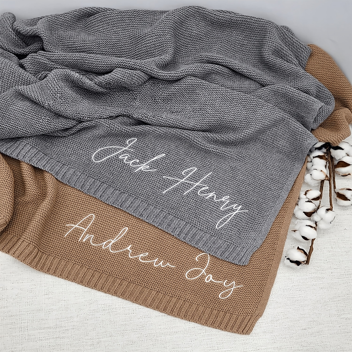 Embroidered Nap Blanket, Versatile All-Season Blanket