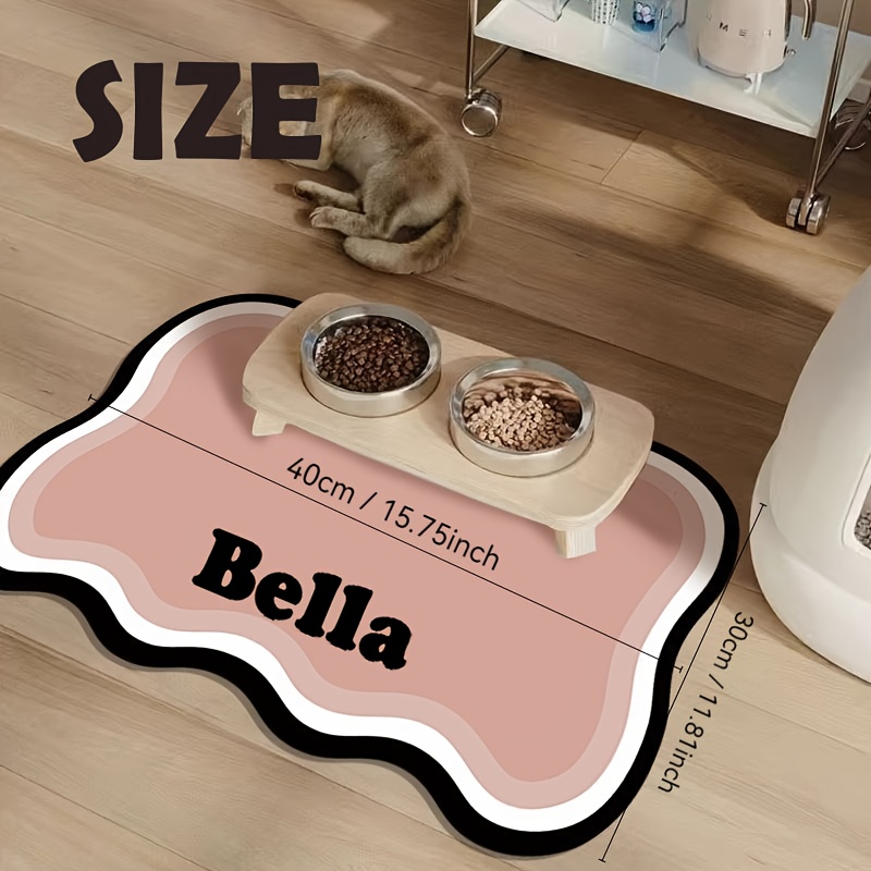 2pcs Customizable Quick-Dry Pet Feeding Mats
