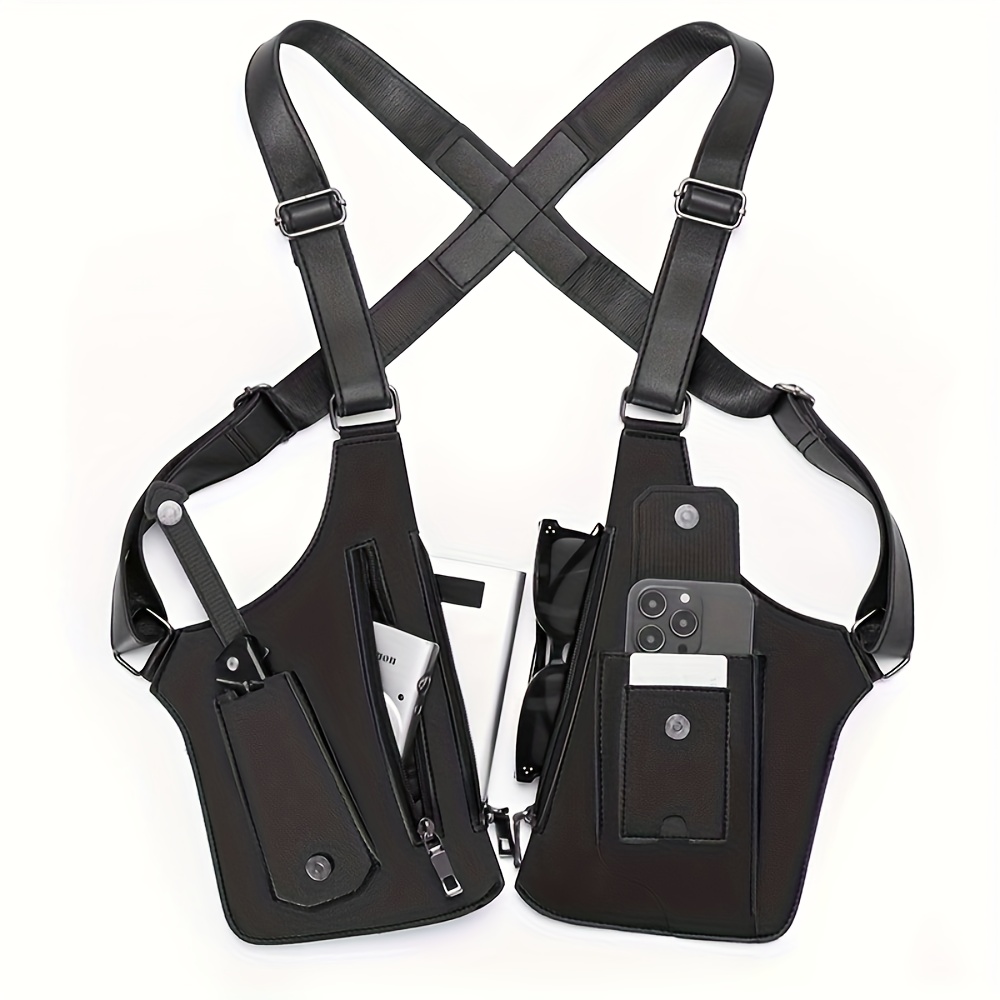 Men's Vintage Crossbody Bag | Adjustable Strap, Multiple Compartments, Backpack For Hiking, Cycling & Travel | Secure Zipper Closure, Anti-theft Design, Perfect Gift For Him, Boyfriend, Father.