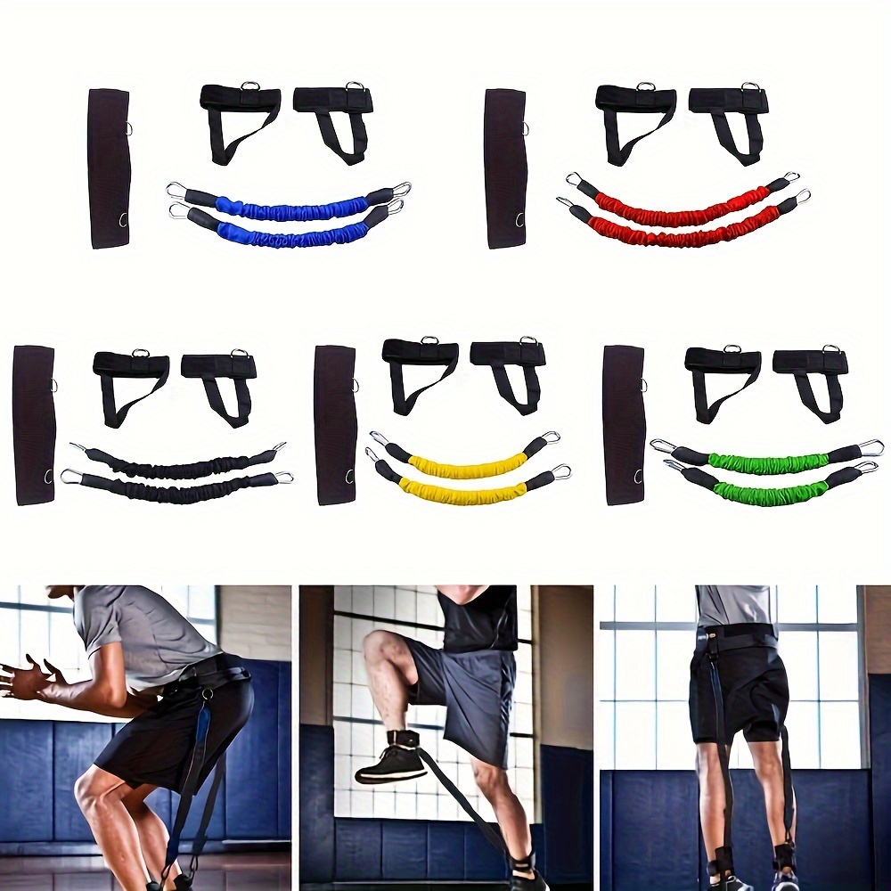 

Jump Training Resistance Bands Set For Adults - Ideal For Vertical Jumps, Volleyball, Basketball, Soccer, Yoga, Boxing & Tennis Workouts