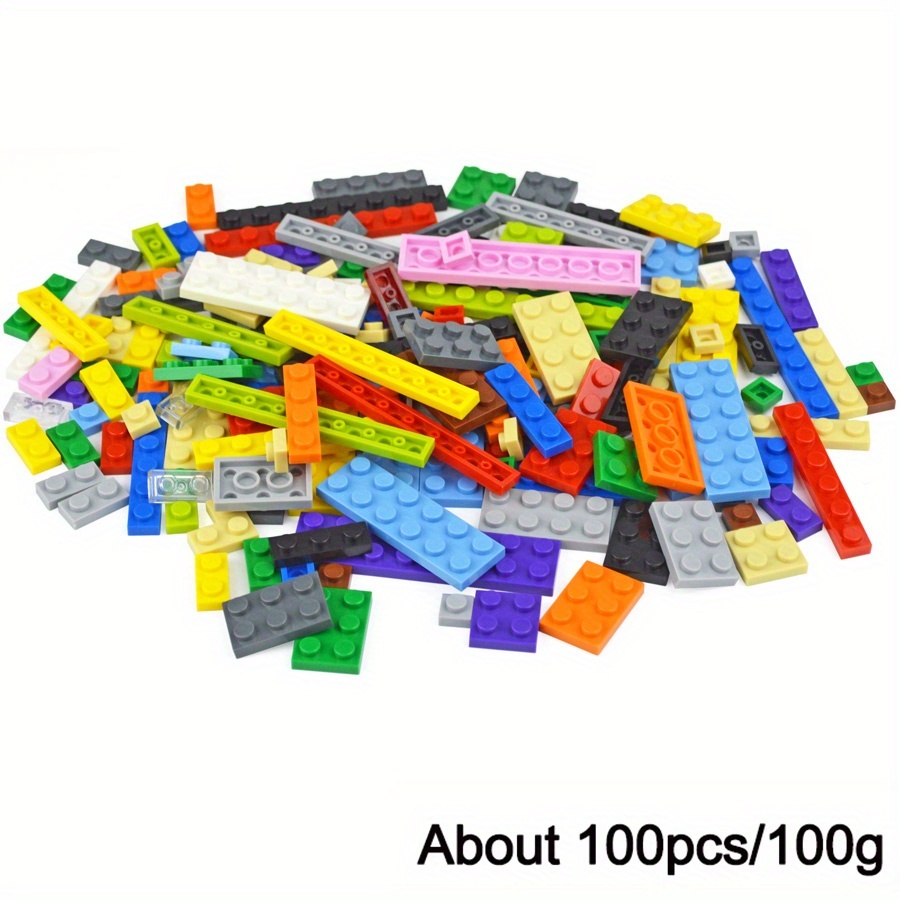 Image of 100pcs 12 Varieties Building Blocks, Mixed Accessories, Creative Building Blocks Compatible With , 1x1 1x2 1x