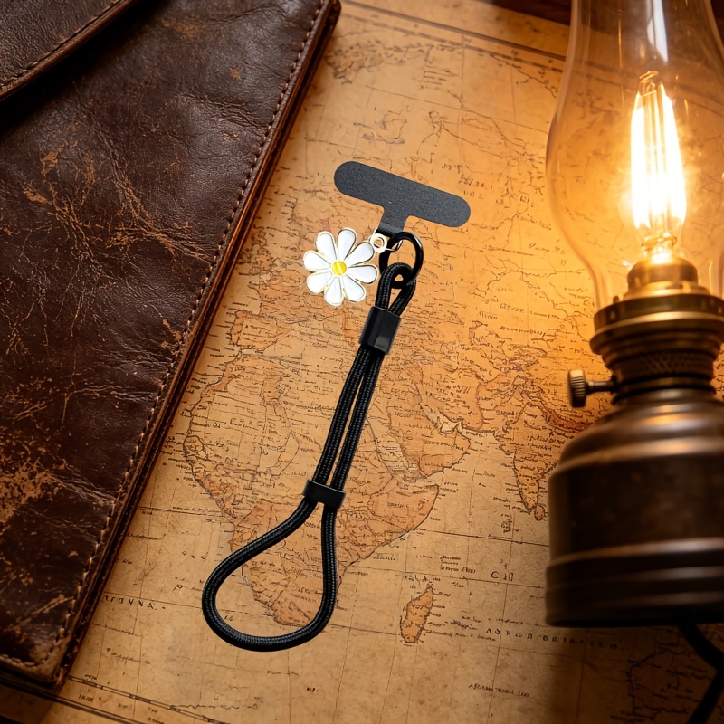 TEMU Disponibile in stili - Cordino per telefono con margherita , cinturino da polso portatile per telefono, cuscinetto antiscivolo, ciondolo