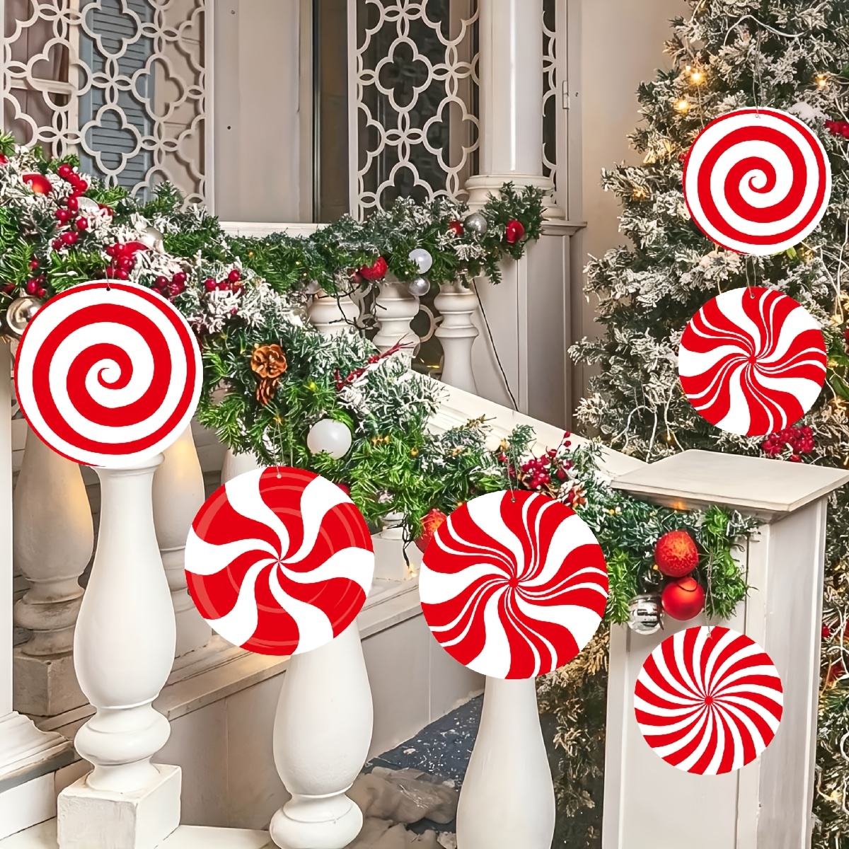 TEMU 6pcs Christmas Candy Decoration Plastic Sheet Pendant