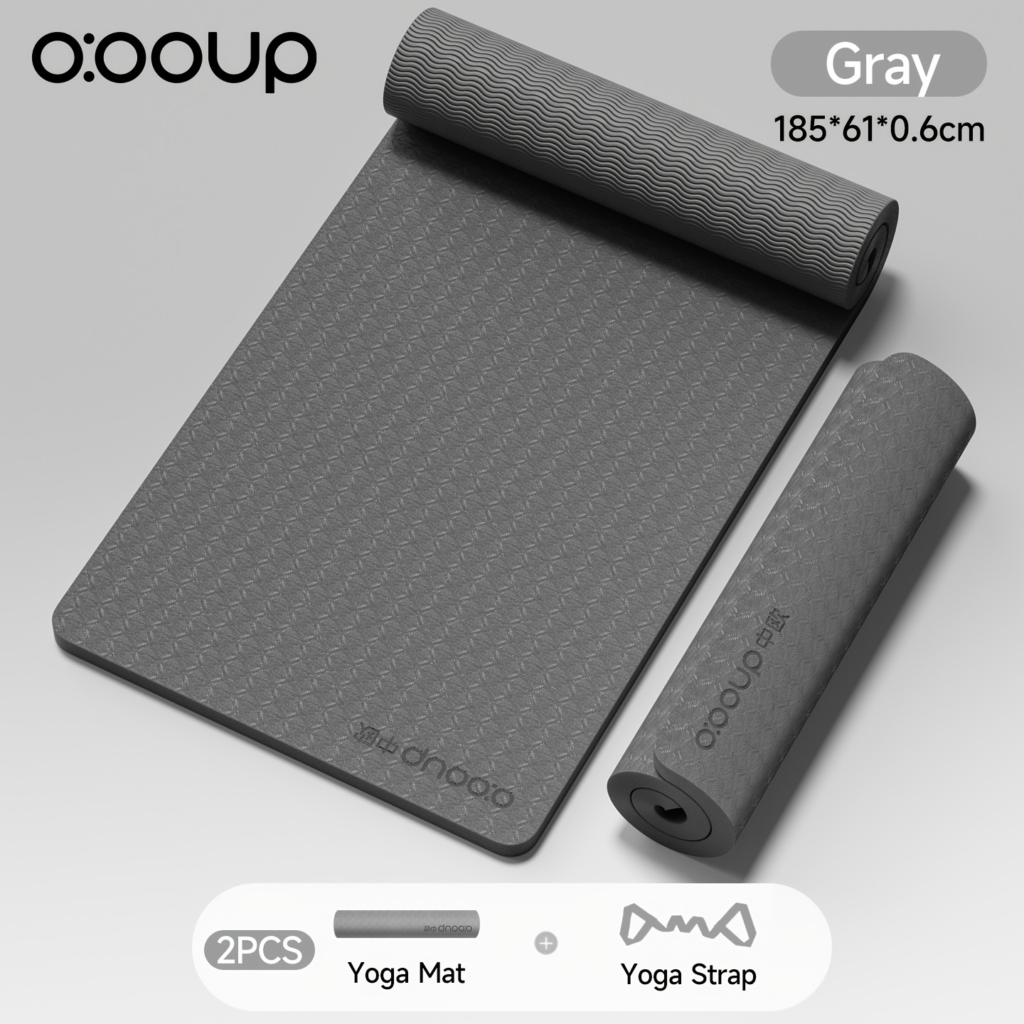 TEMU Esterilla de Yoga TPE de Densidad, Antideslizante de Cara, Adecuada para Yoga, Pilates, , Fitness, Baile, Estiramientos, Absorción de Impactos y