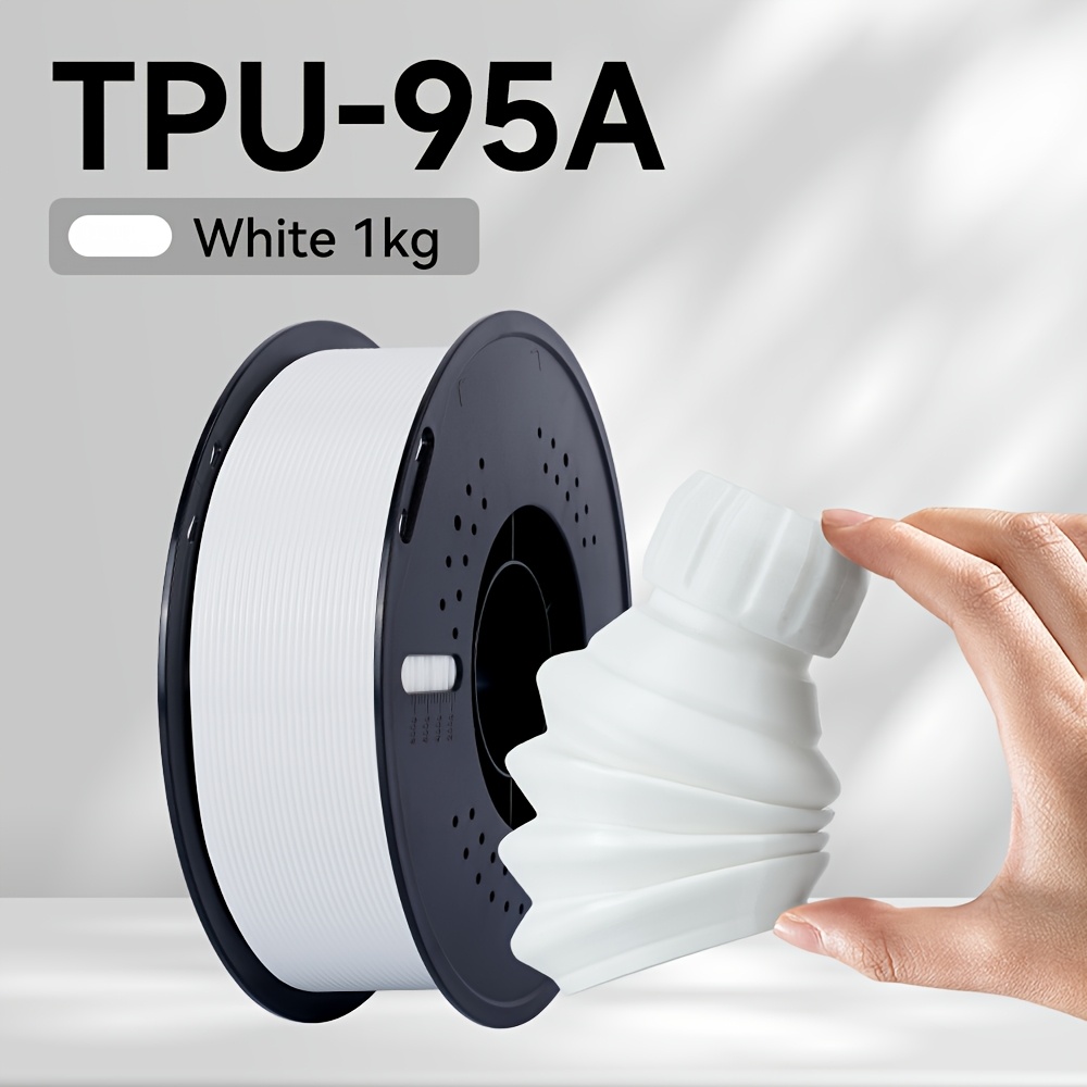 TEMU 1000g TPU Filament 1,75mm 95A Flexibel 1kg/Rolle (2,2lbs) 3D-Drucker Filament für FDM 3D-Drucker