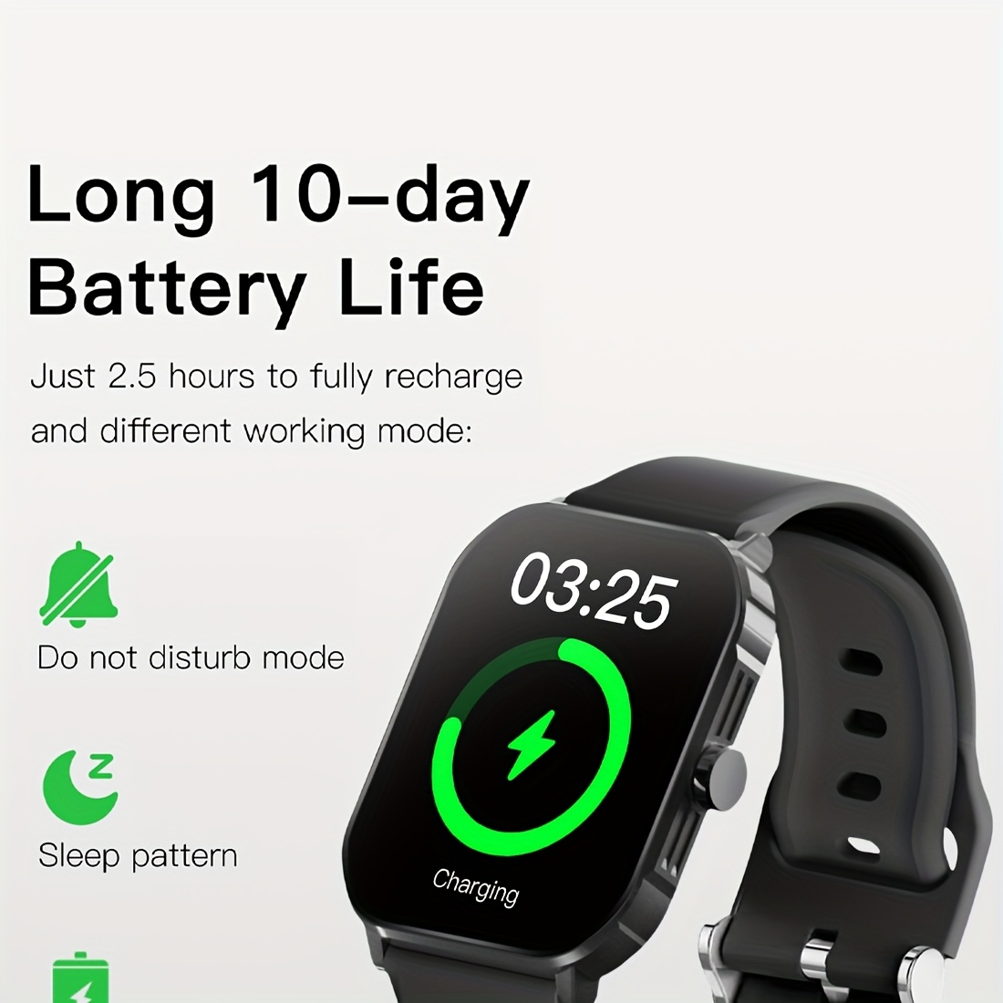 ساعة EqiEch الذكية للرجال والنساء، ساعة لياقة بدنية 5.33 سم، (الرد/إجراء مكالمة)، أوضاع تمرين متعددة، مقاومة للماء IP68، مكالمة لاسلكية، سوار ذكي بشاشة لمس، جهاز تعقب اللياقة البدنية، سوار مراقبة الصحة | ملابس عصرية يمكن ارتداؤها | ساعة بحزام سيليكون