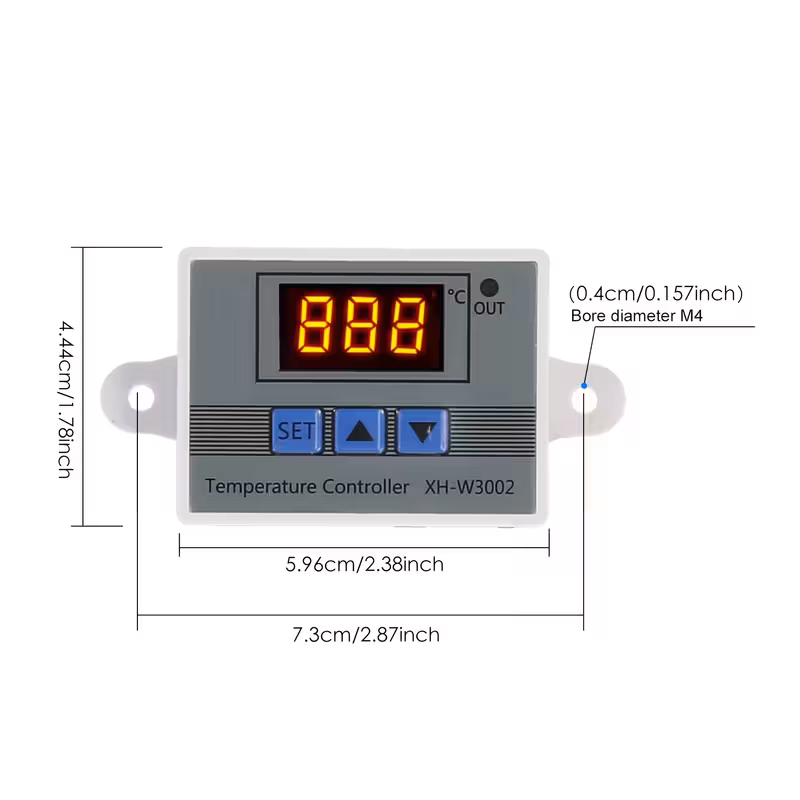 ac110v~220v בקר טמפרטורה דיגיטלי led מקצועי w3002 10a רגולטור תרמוסטט xh-3002 פרטי מוצר 6