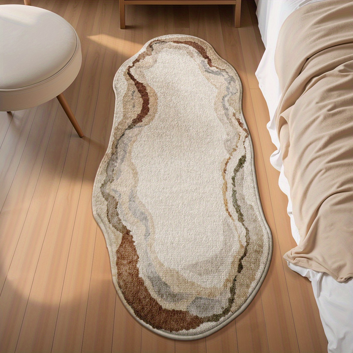 long rectangular mat for   soft carpet printed minimalist irregular bedside rug for home decoration Product details 4