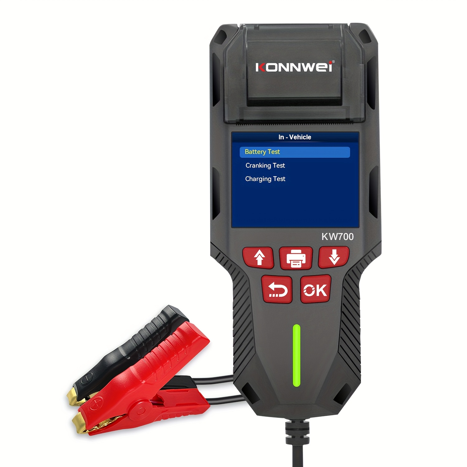 TEMU Konnwei Kw700 Car & Tester With Print Function 12v 24v Battery Analyzer Cranking Test Charging Test 10-2000cca
