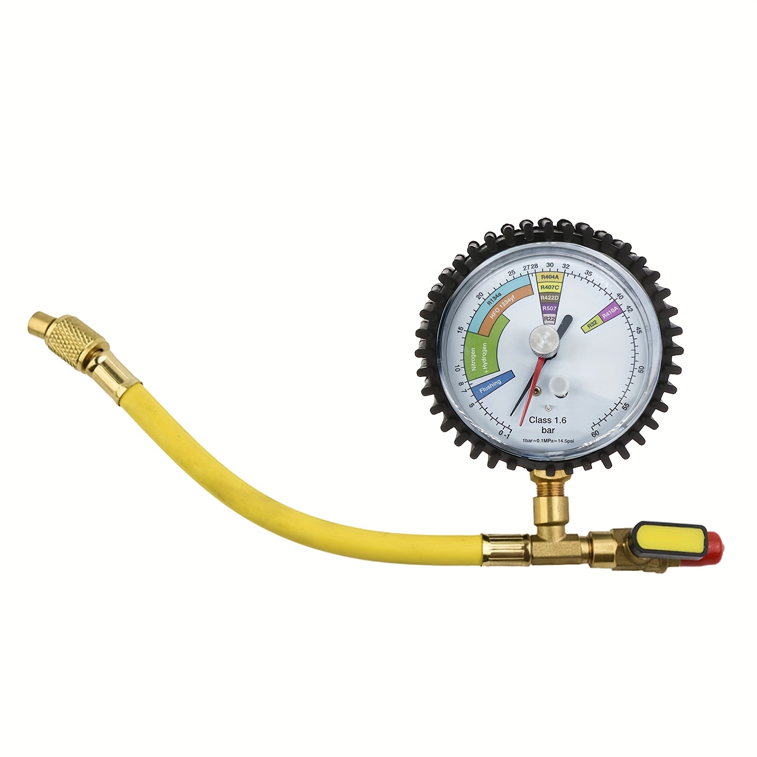 TEMU 공기 조절, 냉장고 시스템, HVAC 시스템, R134a, R22, R407C, R410A, R404A, R507, R32용 질소 압력 게이지