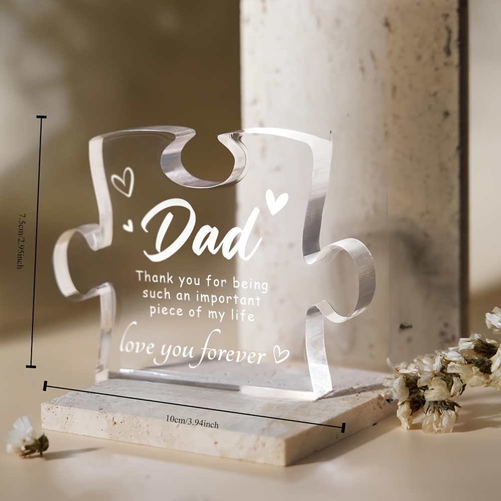 gifts dad dad birthday gift daughter son acrylic block Temu