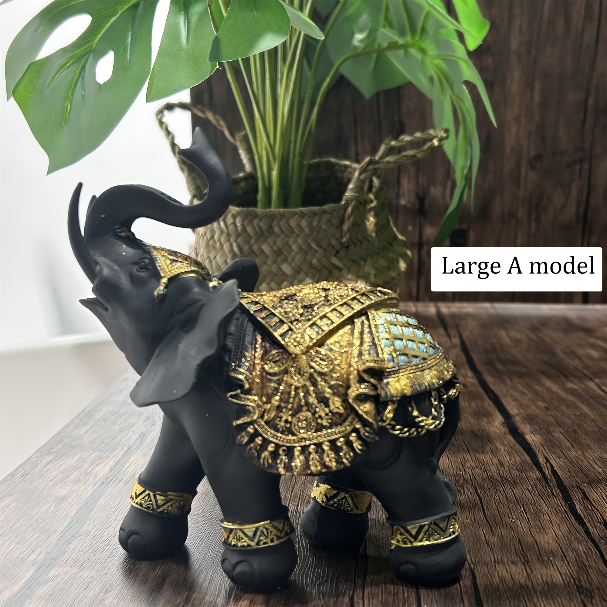 Figuras de elefante bonitas, artesanía de resina, conjunto de tres piezas  para decoración del hogar - AliExpress