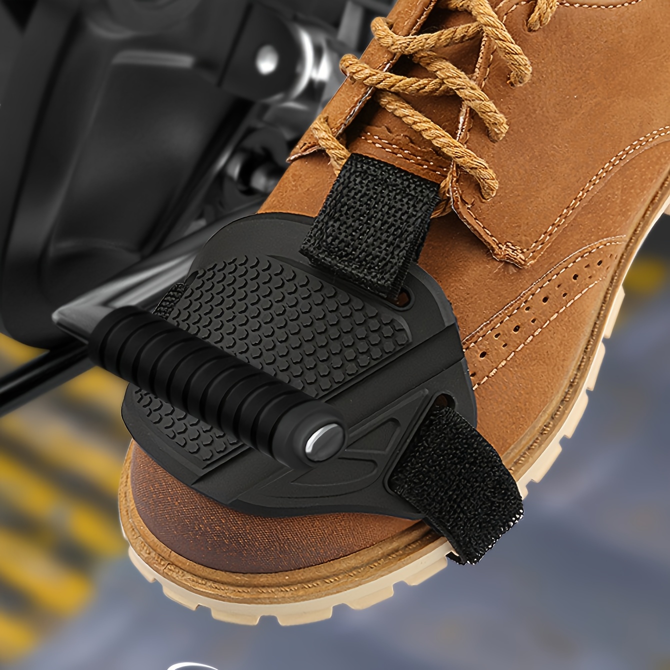 Image of 1pc Motorcycle Shifter Boot Cover Pad Riding Gear Shifter Pad Honeycomb Anti-slip Shoe Surface Protection Hanging Shifter Boot Cover