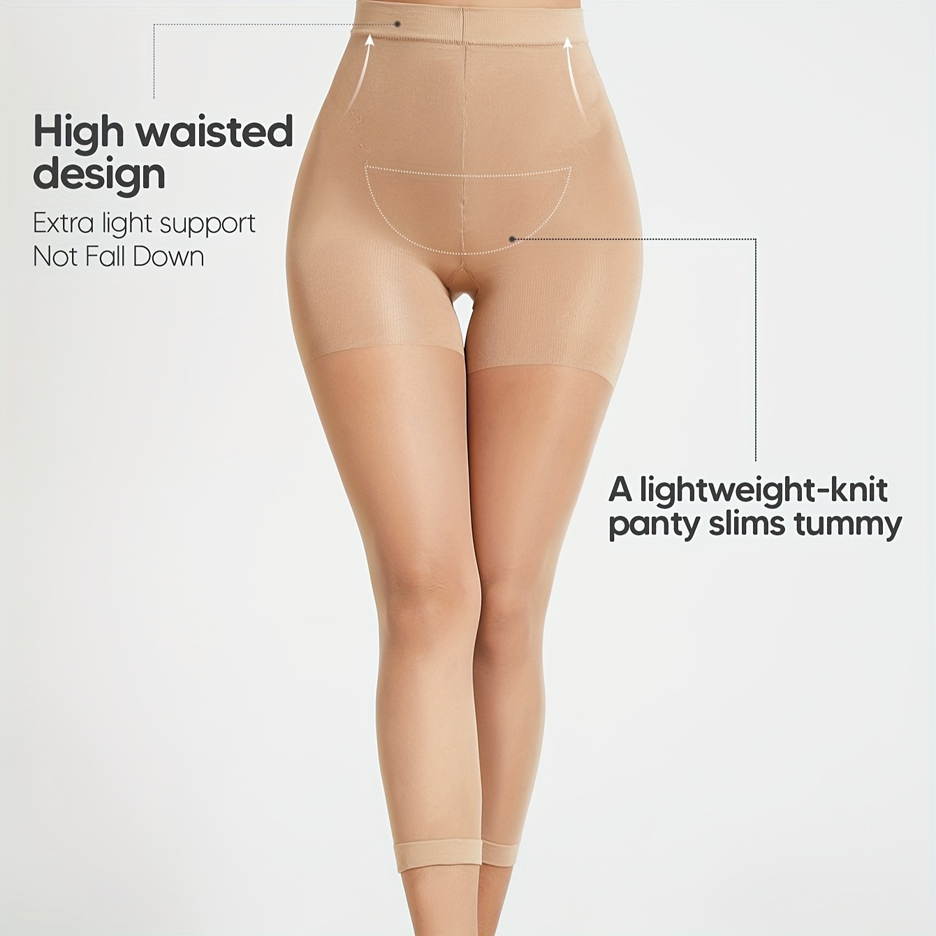 Women's Casual High-elastic Gradient Support High-waisted Pantyhose, Spring And Summer Fashion Inner Wear