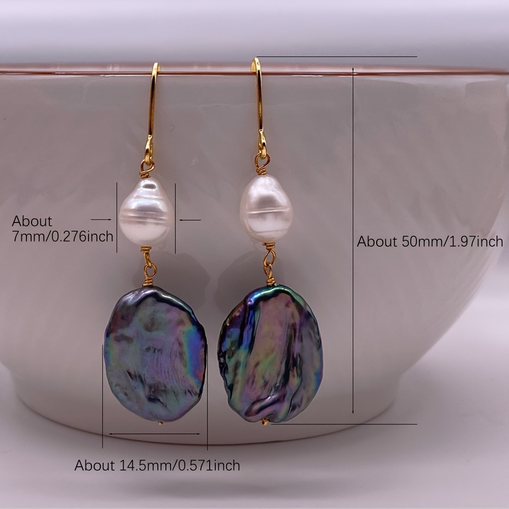 Teardrop & Oval Cloud Pearl Earrings, Handcrafted