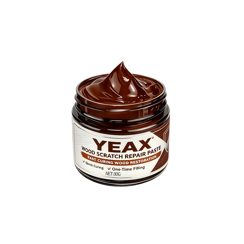 TEMU Repair Paste - Brown Filler, Quick Coloring, For Scratches, , Dents, And Holes On Furniture, Tables, Chairs, Floors, And Doors, Durable And