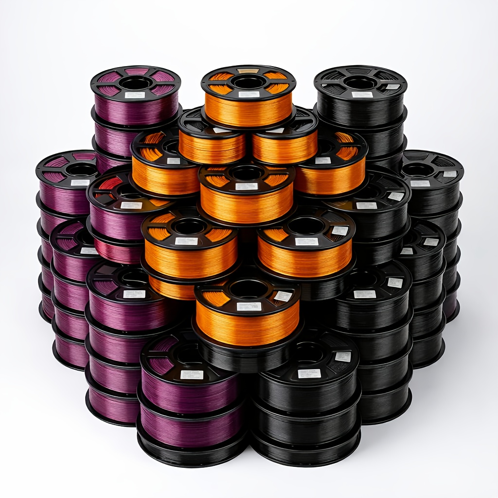 Screened Pla Filament 1250g 1.75mm, Suitable For 3d Printers, High-gloss Surface, Smooth Extrusion, Low Warpage, Consistent Diameter, Compatible With Most Fdm3d Printers