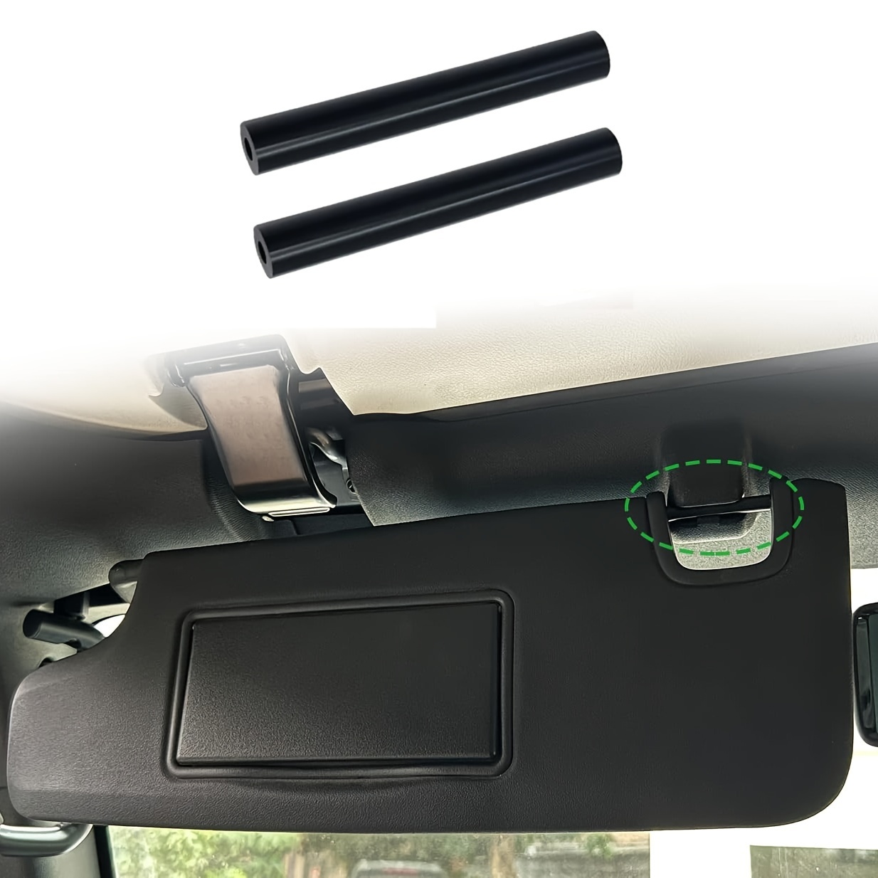 

2pcs For Jeep Sun Visor Repair Kit, Rubber Tube Replacement For Left & Right Side, Compatible With Wrangler Jk/jku 2007-2017 Models