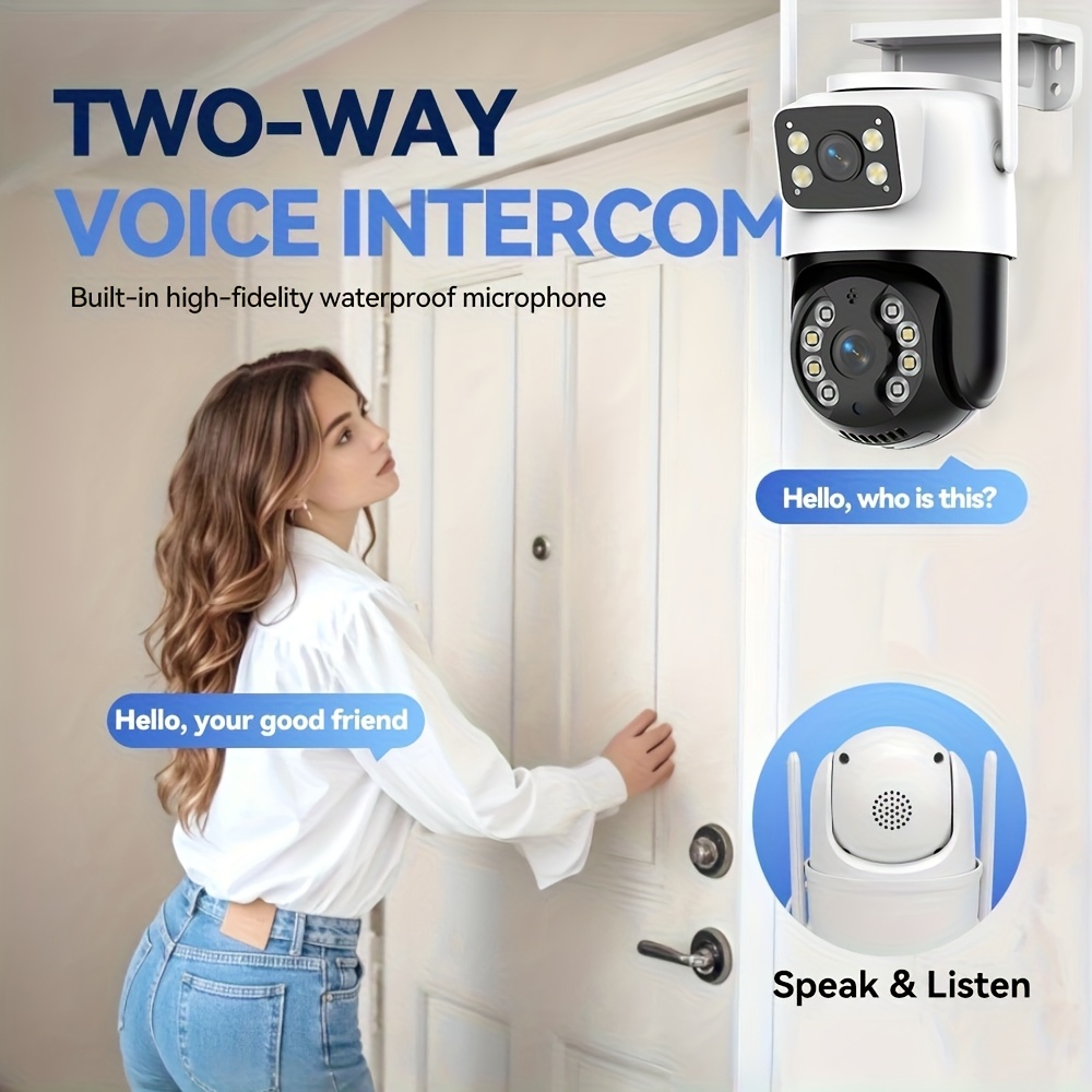 dual lens indoor outdoor security camera design color night office security monitoring baby elderly pet care camera details 9