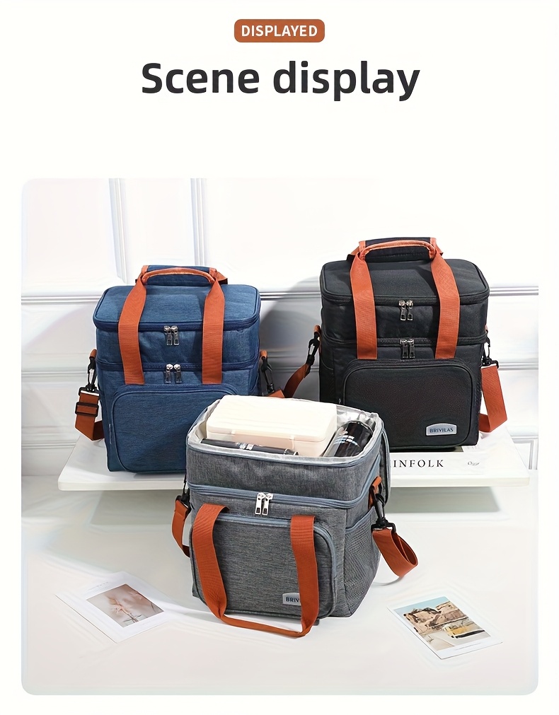 1pc Sac à Dos Isotherme BOSRIO pour Déjeuner - Double Paroi, Rétention de Froid Renforcée, Non Contact Alimentaire, Sac à Dos Durable avec Bretelles Rembourrées et Boucles pour Bureau, Pique-nique, Camping (s) - Gris, Non Contact Alimentaire, Sac à Dos pour Déjeuner