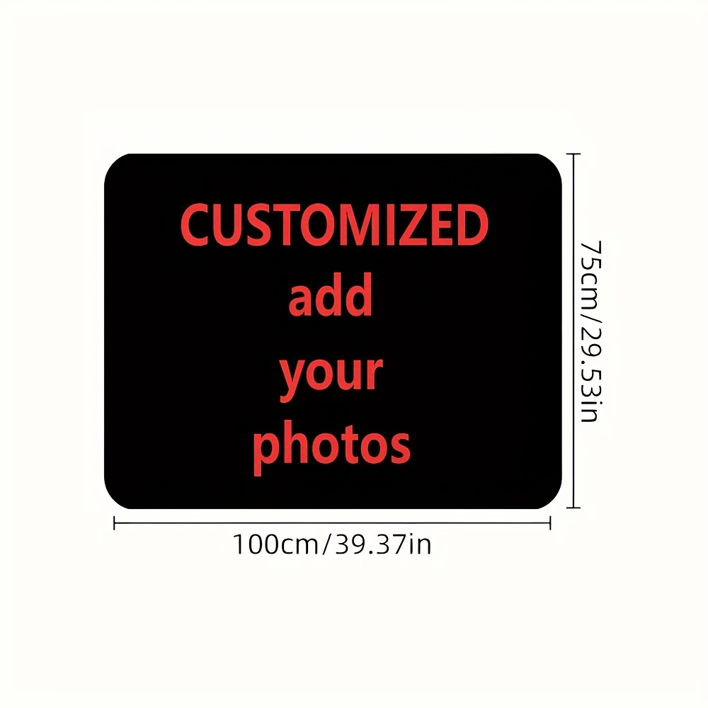 1pc Customizable Polyester Car Trunk Mat With "customized Add Your Photos" Text - Non-slip, Easy-clean, Perfect Gift For Stylish Interior, Trunk Mat|customizable Mat|durable Trunk Mat, Trunk Liner