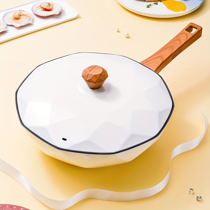 white octagonal pot non stick pot induction cooker gas stove universal non stick pot home   pan 1
