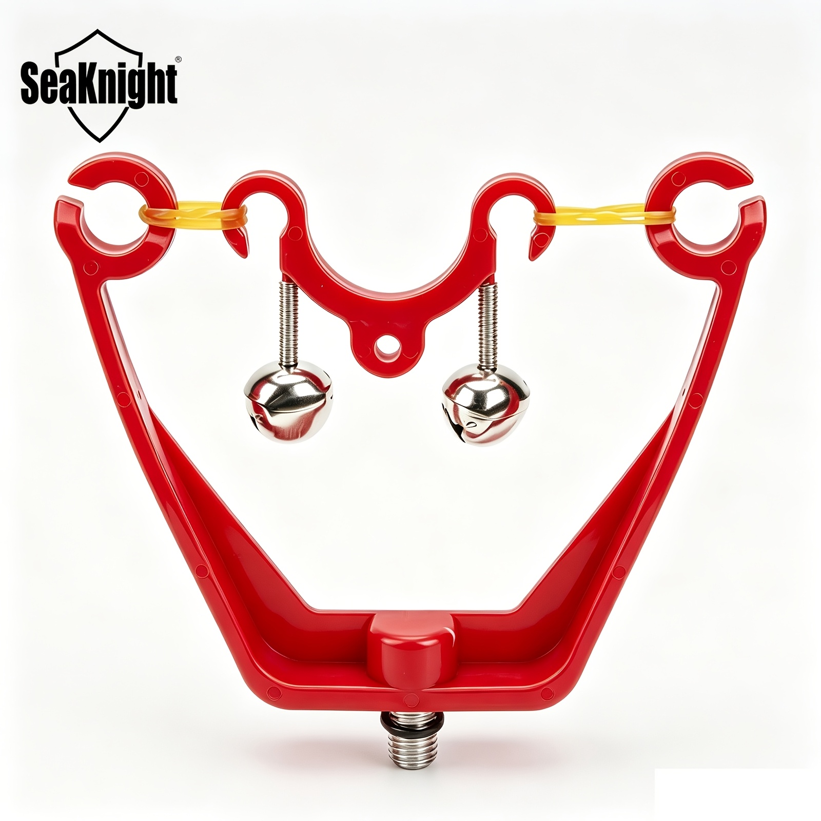 TEMU Carp Fishing Rod Rest Head With Dual Alarm Bells, Bow-shaped Fishing Rod Holder Tip, Euro Carp Fishing Bank Stick Accessory, Fishing Rod Support